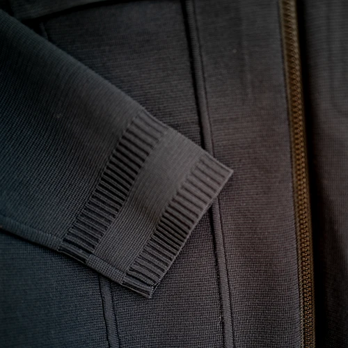 Mens Quilted Jacket with Knitted Sleeves