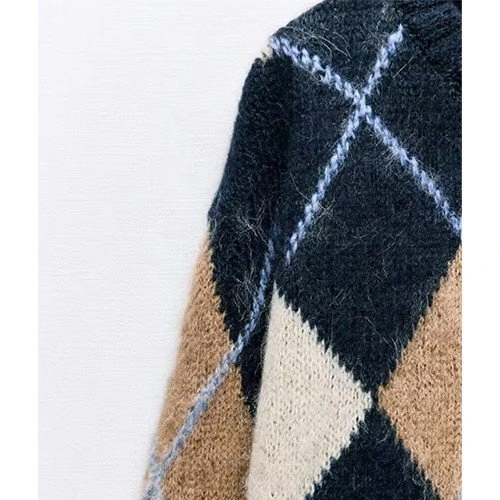 Argyle Sweater Women high quality