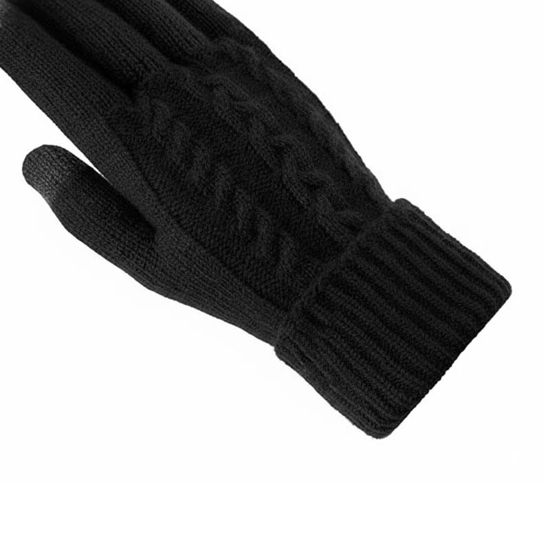 Black Cable Knit Gloves high quality